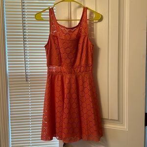 Eyelet coral dress size 5